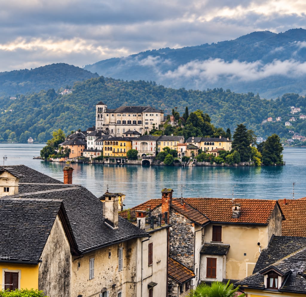 Lago d'Iseo e colline della Franciacorta